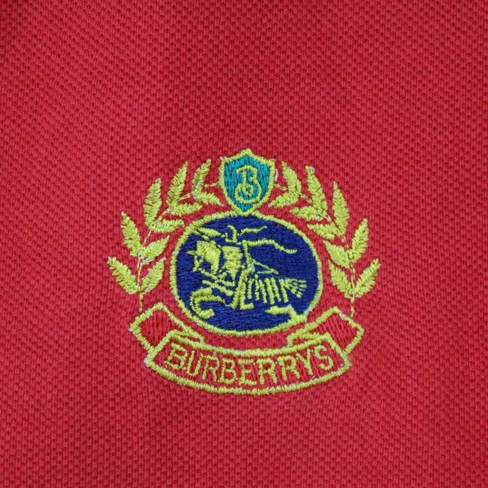 VTG Burberry Burberrys USA Red Polo Shirt F343 - Picture 3 of 7